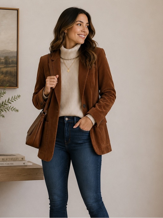 Boden Jackets & Blazers - Boden Rich Brown Corduroy Blazer Size 4R
